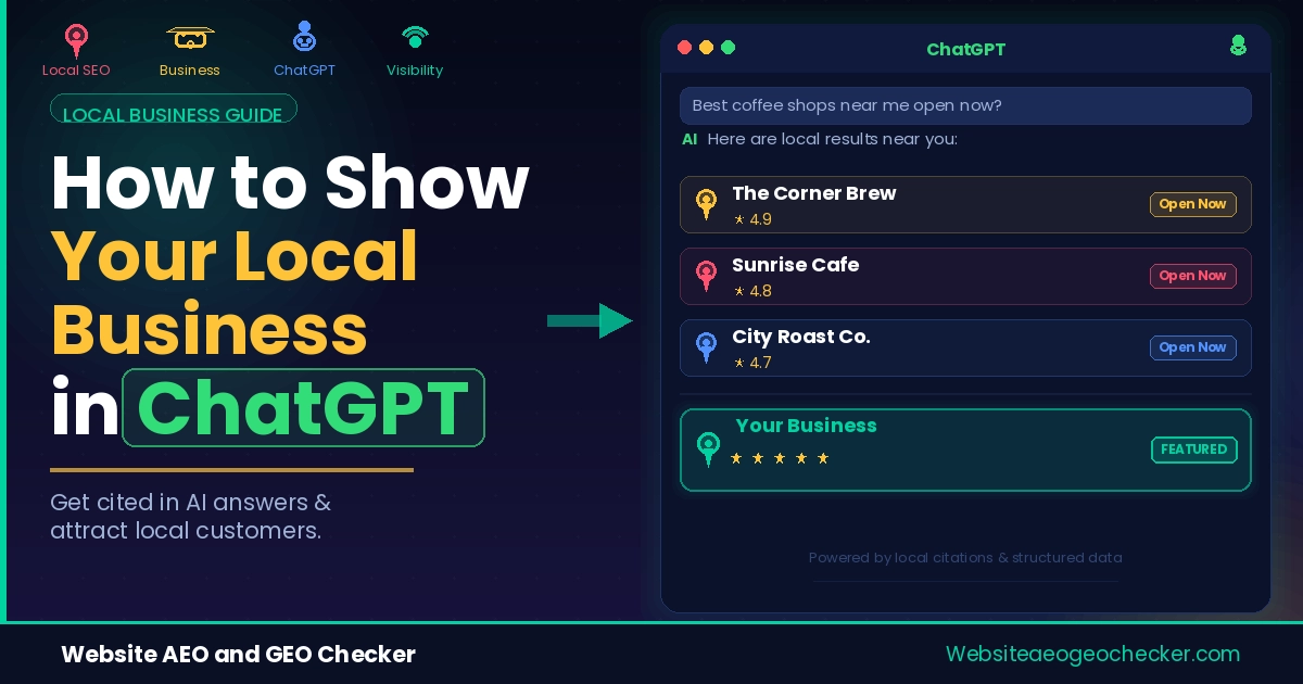 6 Steps to Get Your Local Business Showing Up in ChatGPT Maps