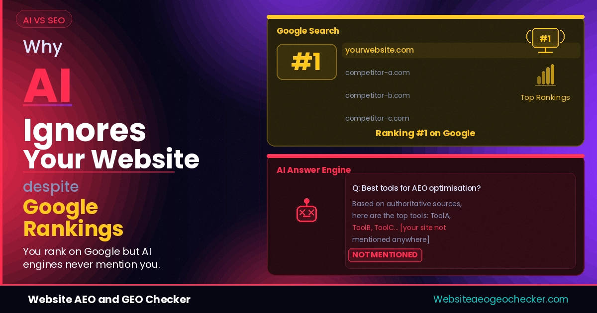 Reasons why artificial intelligence (AI) Tools Ignore Your Website